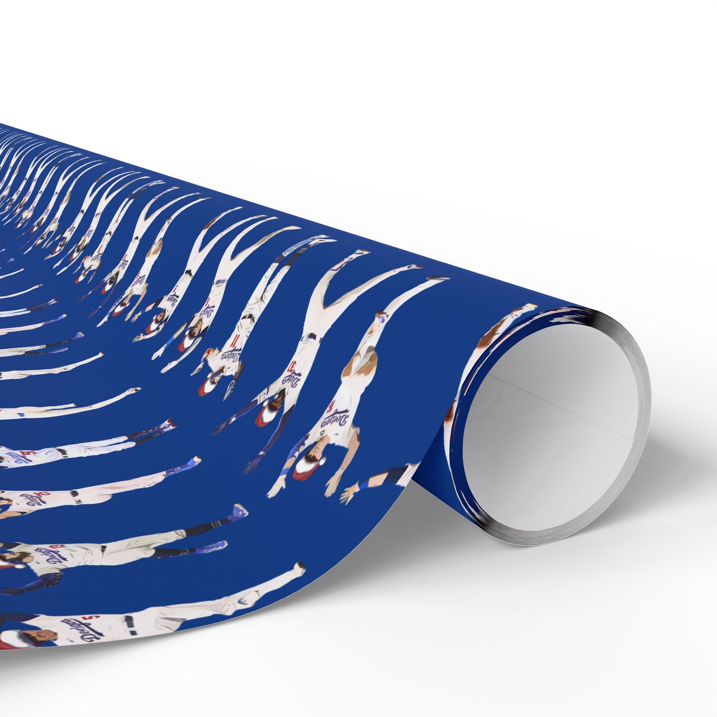 Boys in Blue Holiday Wrapping Paper, Baseball Wrapping Paper - Celebration Dance Edition, BLUE