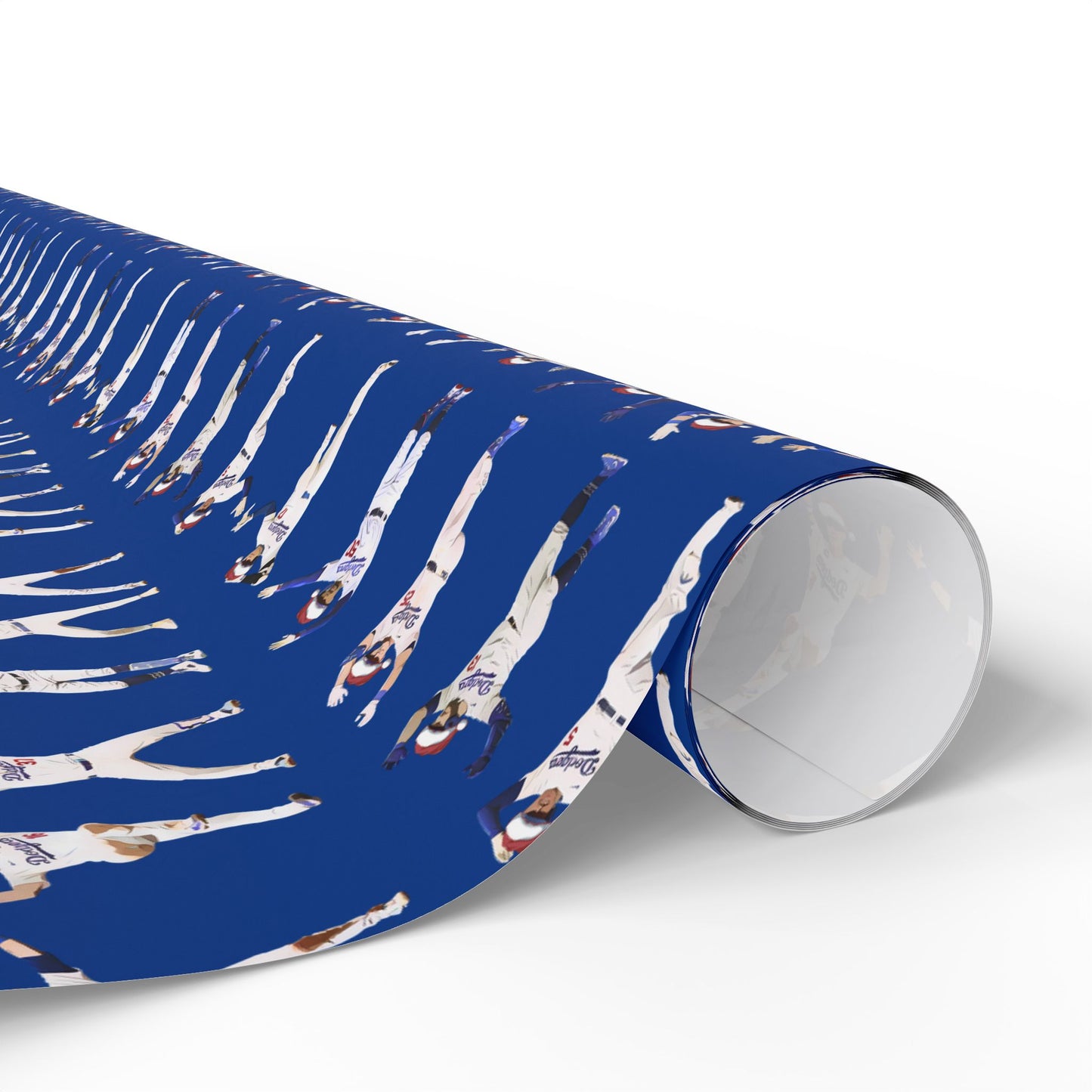 Boys in Blue Holiday Wrapping Paper, Baseball Wrapping Paper - Celebration Dance Edition, BLUE