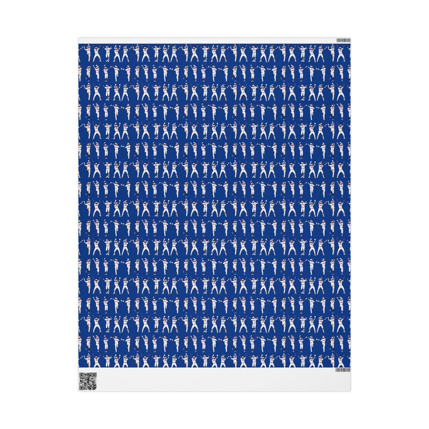 Boys in Blue Holiday Wrapping Paper, Baseball Wrapping Paper - Celebration Dance Edition, BLUE