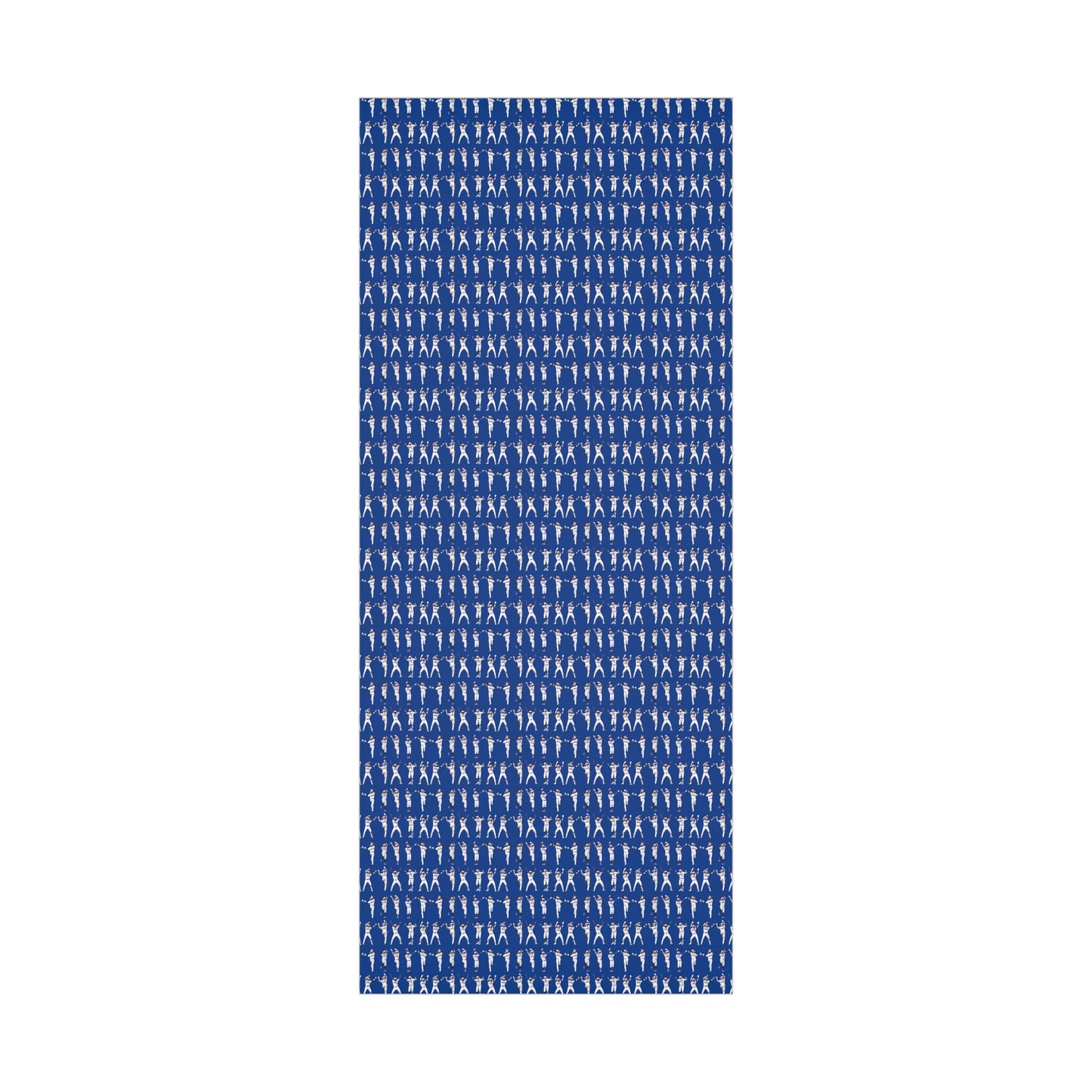 Boys in Blue Holiday Wrapping Paper, Baseball Wrapping Paper - Celebration Dance Edition, Dodger Blue