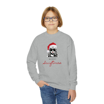 Youth Merry Swiftmas Sweatshirt, Kids Swiftie Christmas Sweatshirt, Youth Swiftie Sweatshirt, Kids Swiftie Christmas Gifts