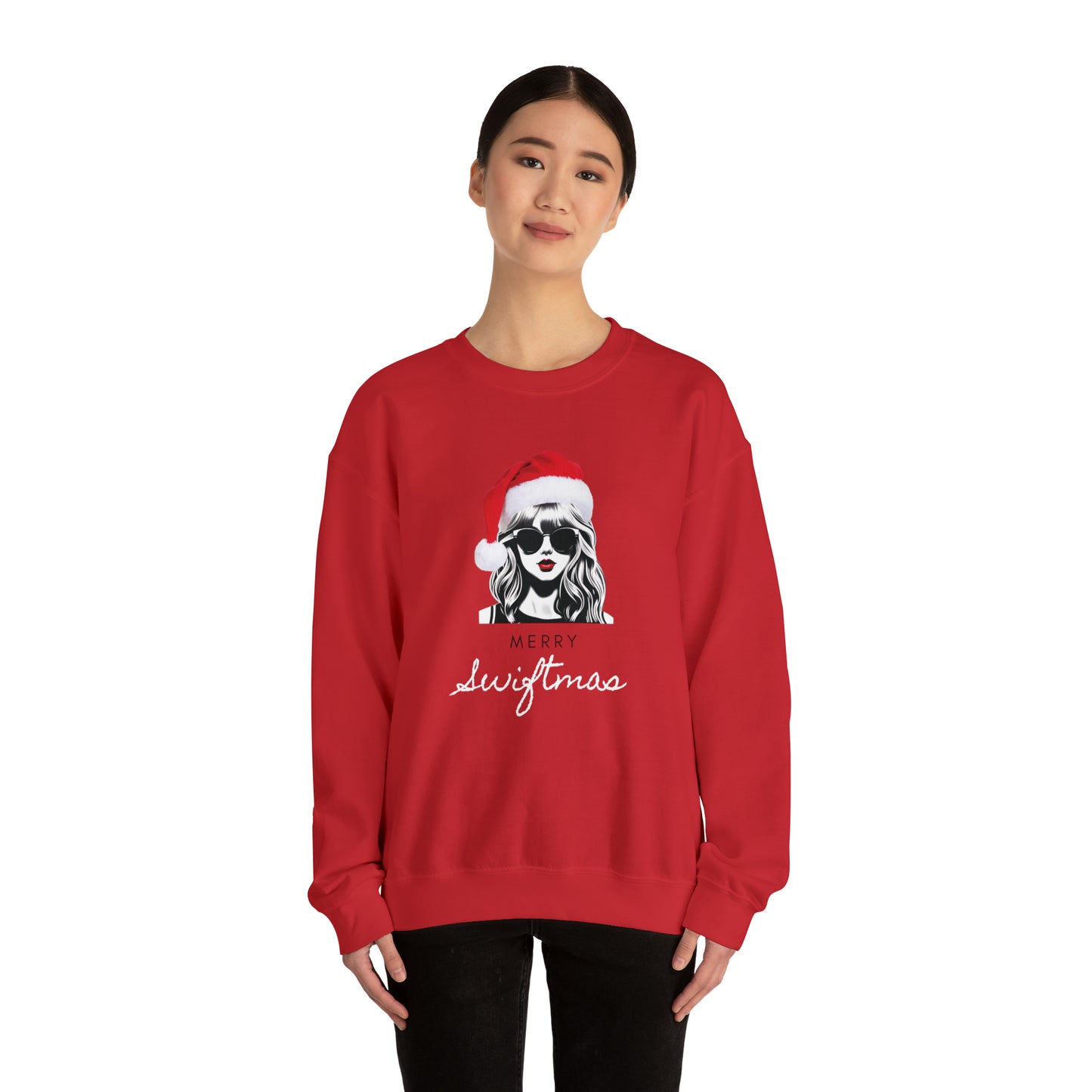 Adult Merry Swiftmas Adult Sweatshirt - Taylor Swift Inspired Holiday Apparel