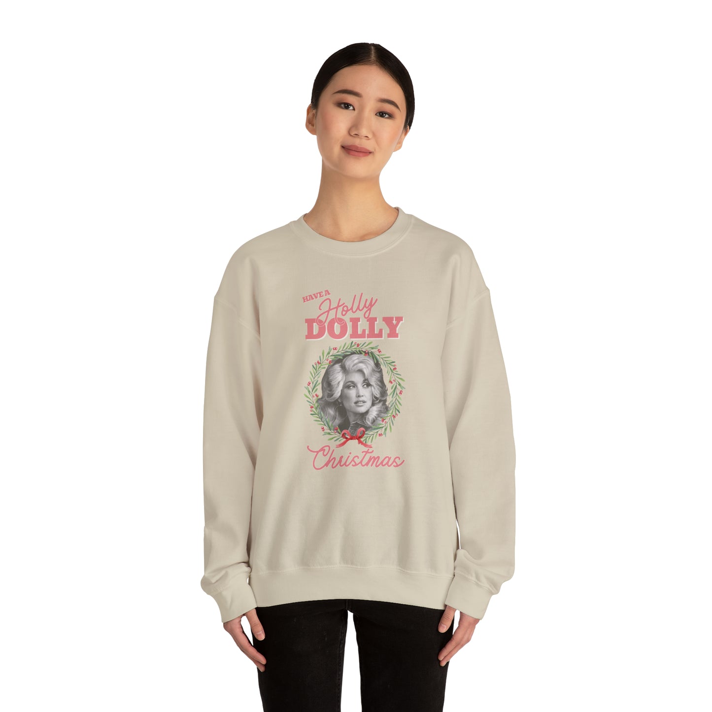 Adult Dolly Parton Sweatshirt, Have a Holly Dolly Christmas, Dolly Parton Shirt - Dolly Parton Inspired Holiday Apparel