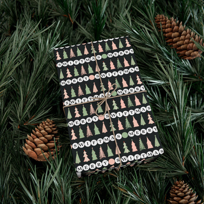 Taylor Swift "Merry Swiftmas" Christmas Wrapping Paper, Swiftie Eras Friendship Bracelet Wrapping Paper