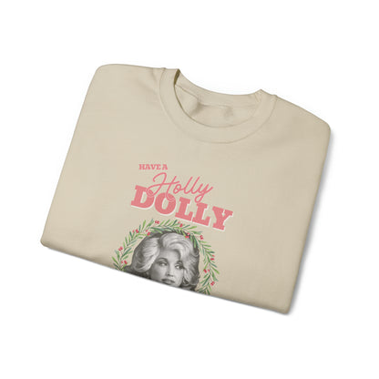 Adult Dolly Parton Sweatshirt, Have a Holly Dolly Christmas, Dolly Parton Shirt - Dolly Parton Inspired Holiday Apparel