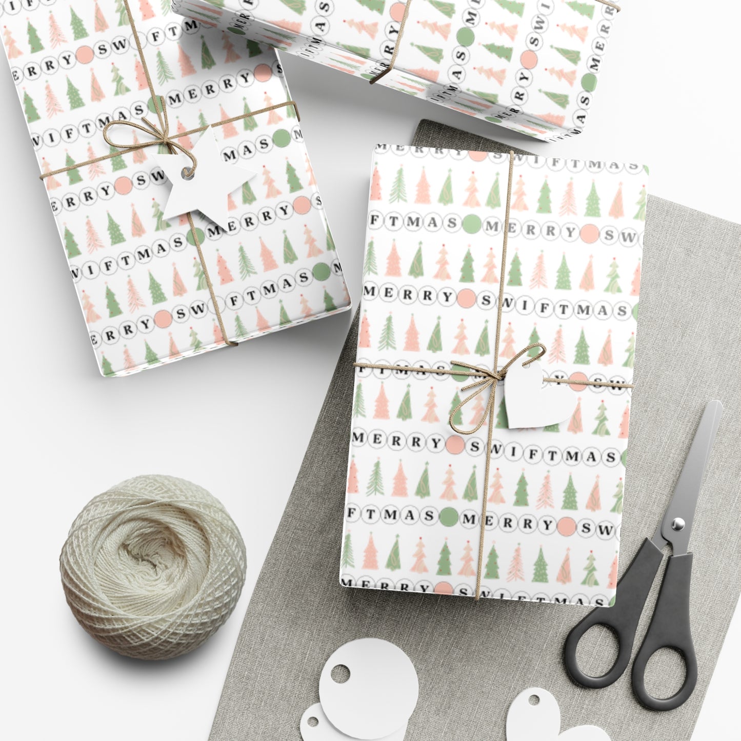 Taylor Swift "Merry Swiftmas" Christmas Wrapping Paper, Swiftie Eras Friendship Bracelet Wrapping Paper