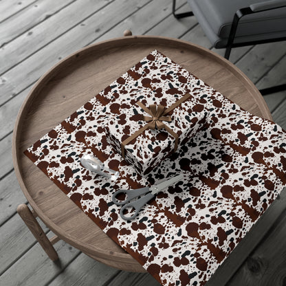 Cowboy Chic Wrapping Paper - Cowhide Design for Western-Style Gifts