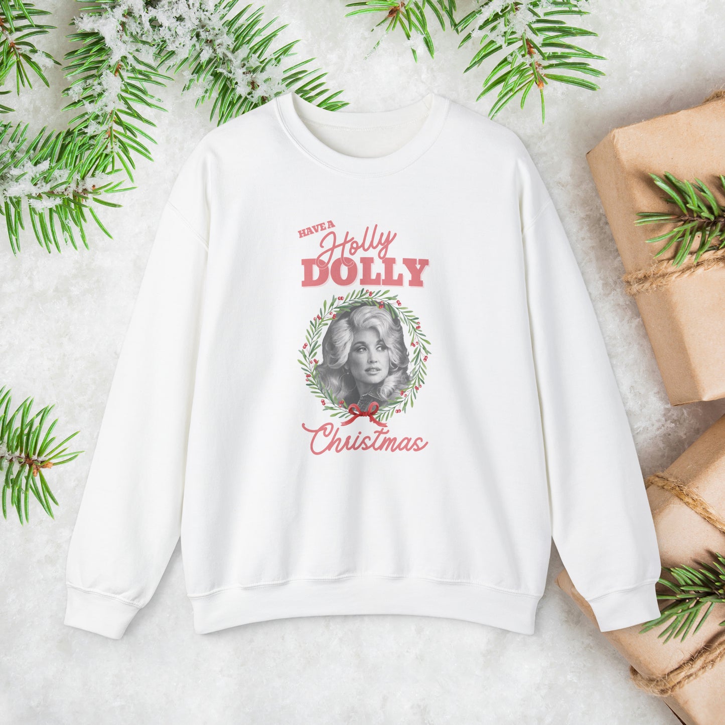 Adult Dolly Parton Sweatshirt, Have a Holly Dolly Christmas, Dolly Parton Shirt - Dolly Parton Inspired Holiday Apparel