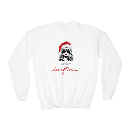 Youth Merry Swiftmas Sweatshirt, Kids Swiftie Christmas Sweatshirt, Youth Swiftie Sweatshirt, Kids Swiftie Christmas Gifts