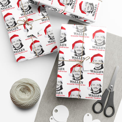 Morgan Wallen "Wallen Around The Christmas Tree" Christmas Wrapping Paper, Morgan Wallen Holiday Gift Wrap, Morgan Wallen Gift