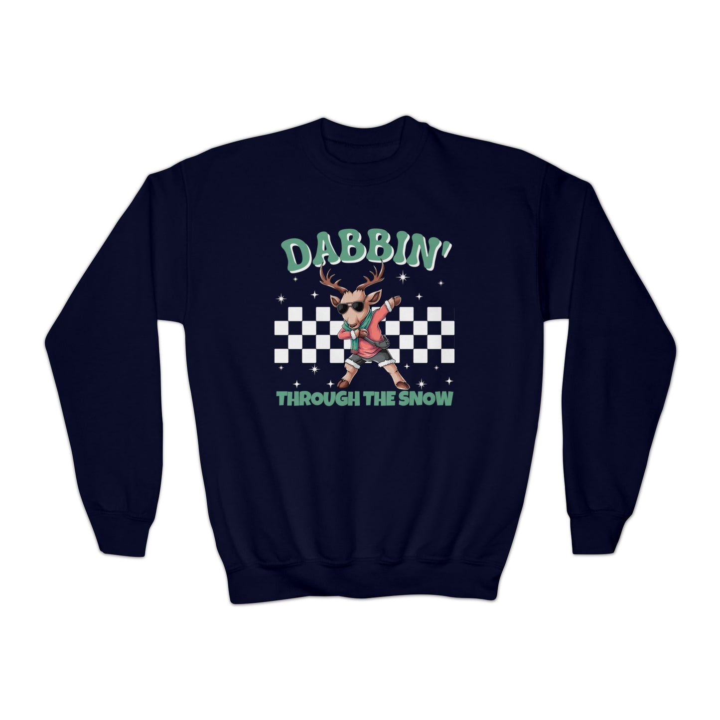 Youth Christmas Sweatshirt, Dabbin' Through The Snow, Kids Christmas Sweatshirt, Teen Christmas Sweatshirt, Boys Christmas Sweatshirt