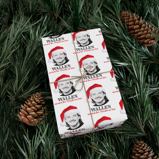 Morgan Wallen "Wallen Around The Christmas Tree" Christmas Wrapping Paper, Morgan Wallen Holiday Gift Wrap, Morgan Wallen Gift
