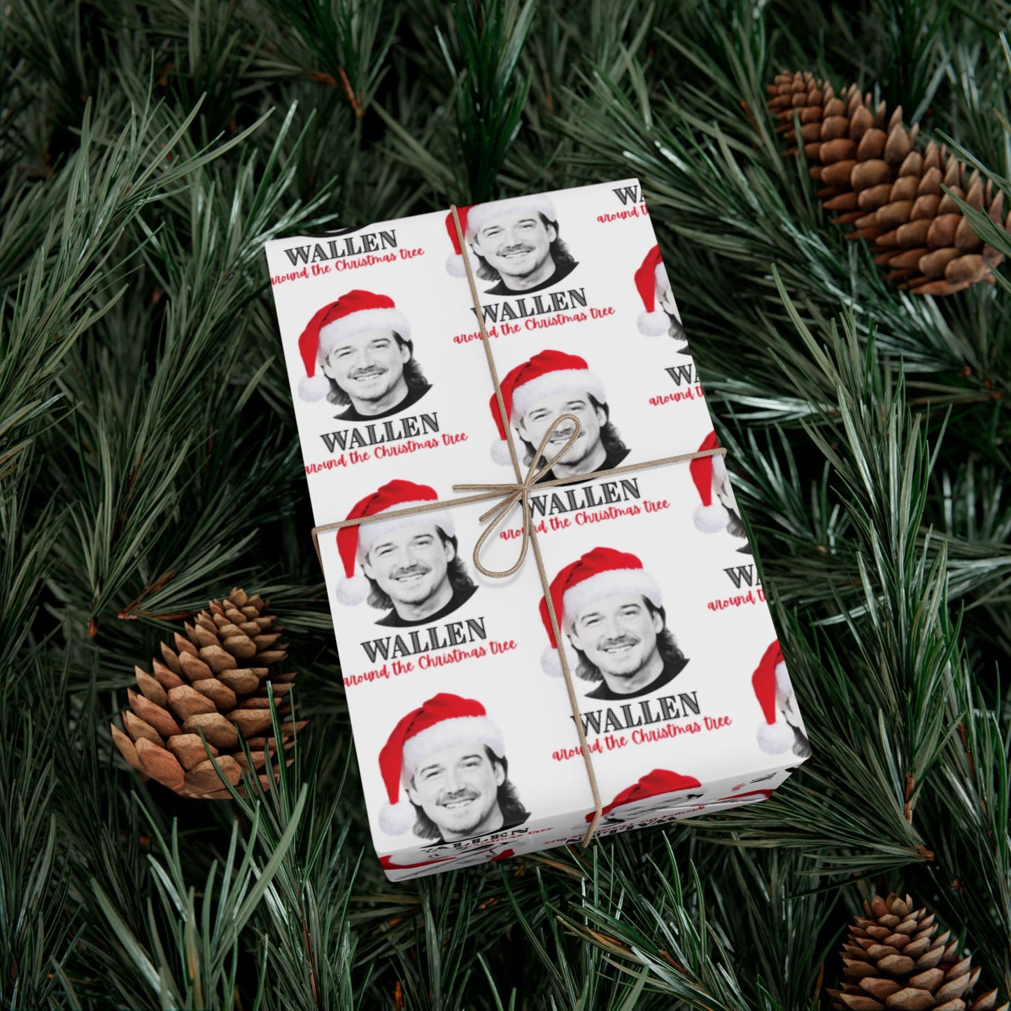 Morgan Wallen "Wallen Around The Christmas Tree" Christmas Wrapping Paper, Morgan Wallen Holiday Gift Wrap, Morgan Wallen Gift