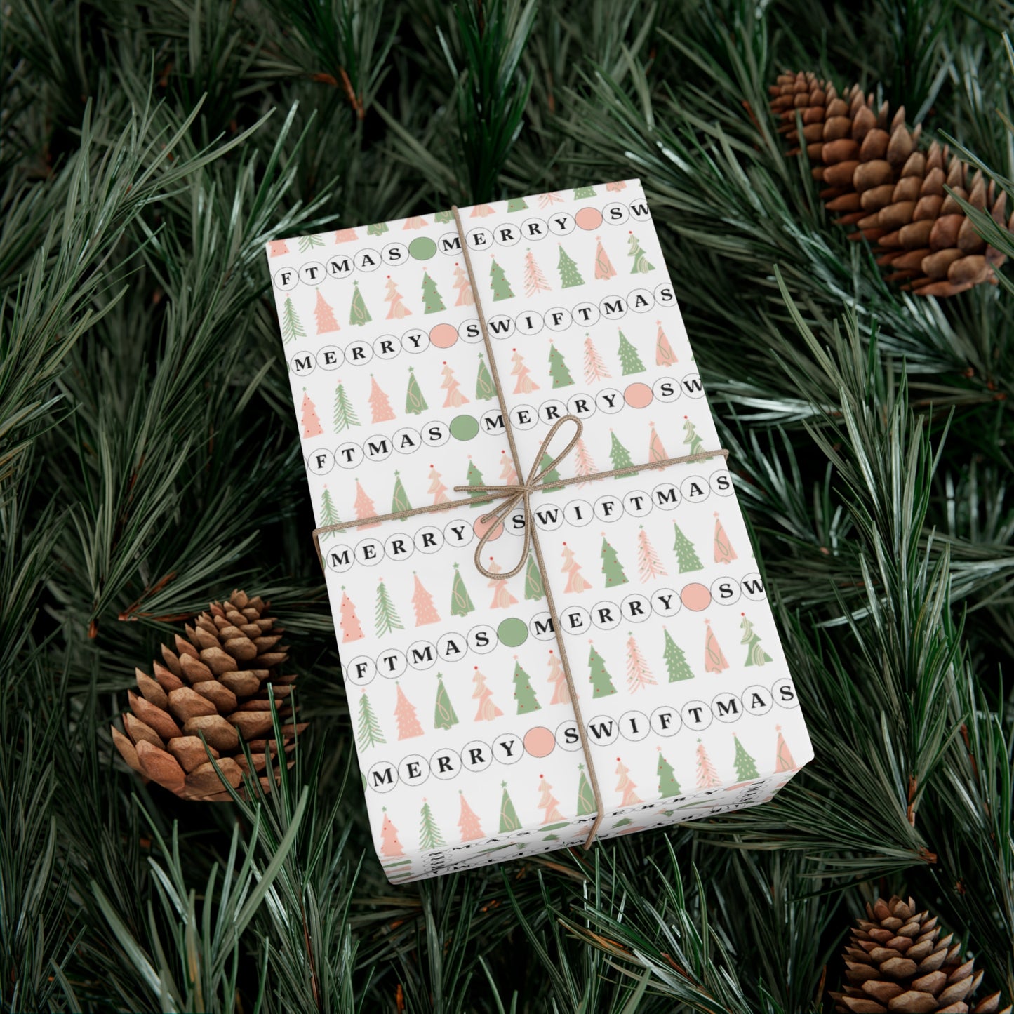 Taylor Swift "Merry Swiftmas" Christmas Wrapping Paper, Swiftie Eras Friendship Bracelet Wrapping Paper