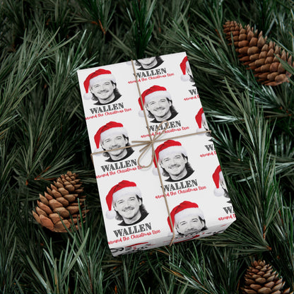 Morgan Wallen "Wallen Around The Christmas Tree" Christmas Wrapping Paper, Morgan Wallen Holiday Gift Wrap, Morgan Wallen Gift