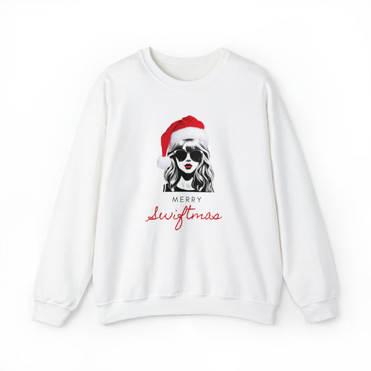 Adult Merry Swiftmas Adult Sweatshirt - Taylor Swift Inspired Holiday Apparel