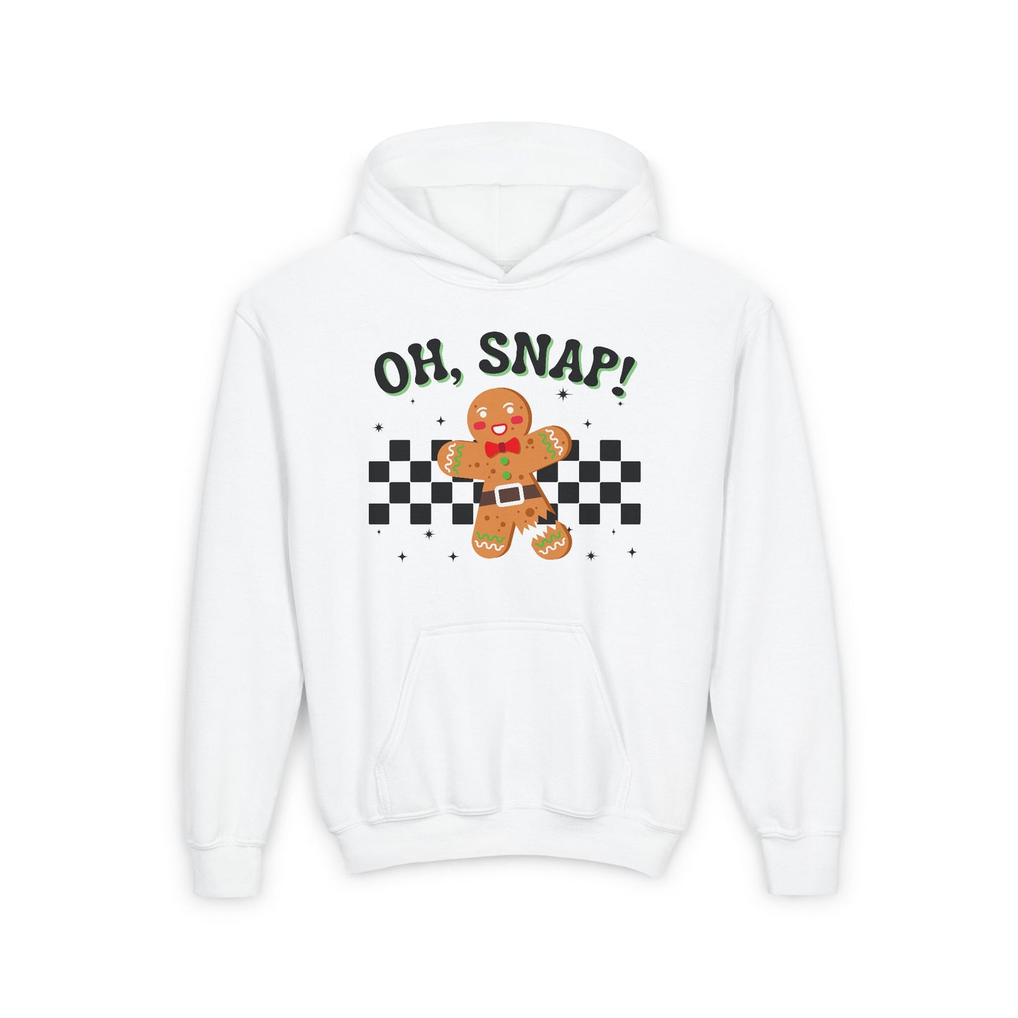 Gingerbread Man, Youth Christmas Sweatshirt, Kids Christmas Shirt, Oh Snap Sweatshirt