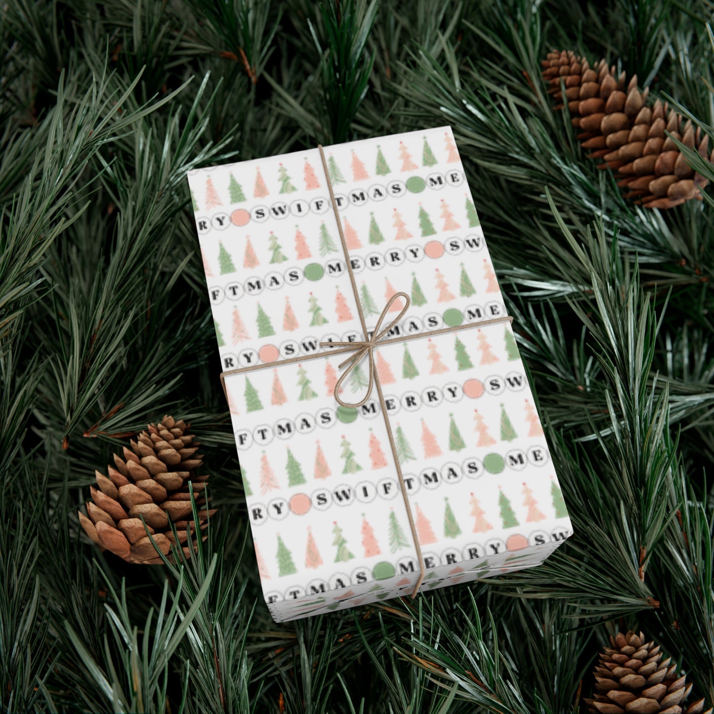 Taylor Swift "Merry Swiftmas" Christmas Wrapping Paper, Swiftie Eras Friendship Bracelet Wrapping Paper