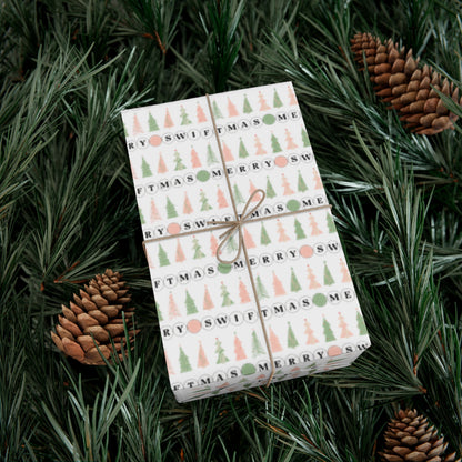 Taylor Swift "Merry Swiftmas" Christmas Wrapping Paper, Swiftie Eras Friendship Bracelet Wrapping Paper