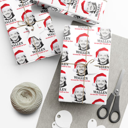 Morgan Wallen "Wallen Around The Christmas Tree" Christmas Wrapping Paper, Morgan Wallen Holiday Gift Wrap, Morgan Wallen Gift