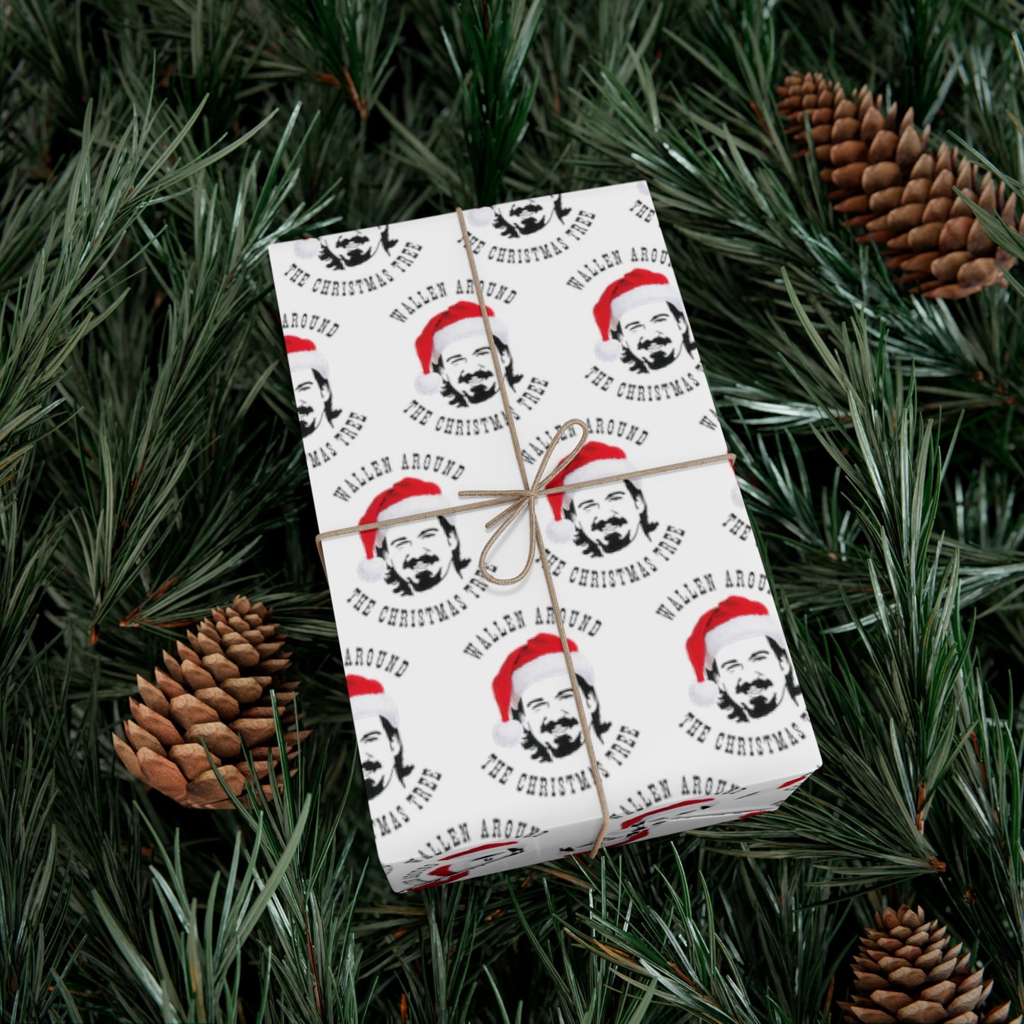 Morgan Wallen "Wallen Around The Christmas Tree" Christmas Wrapping Paper, Morgan Wallen Holiday Gift Wrap, Morgan Wallen Gift