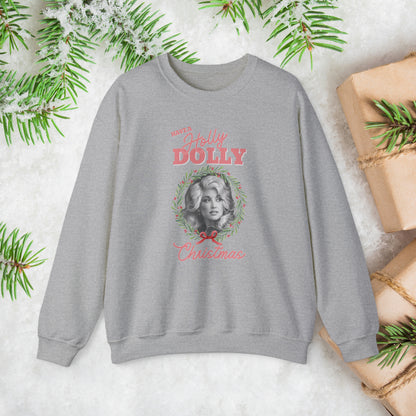 Adult Dolly Parton Sweatshirt, Have a Holly Dolly Christmas, Dolly Parton Shirt - Dolly Parton Inspired Holiday Apparel