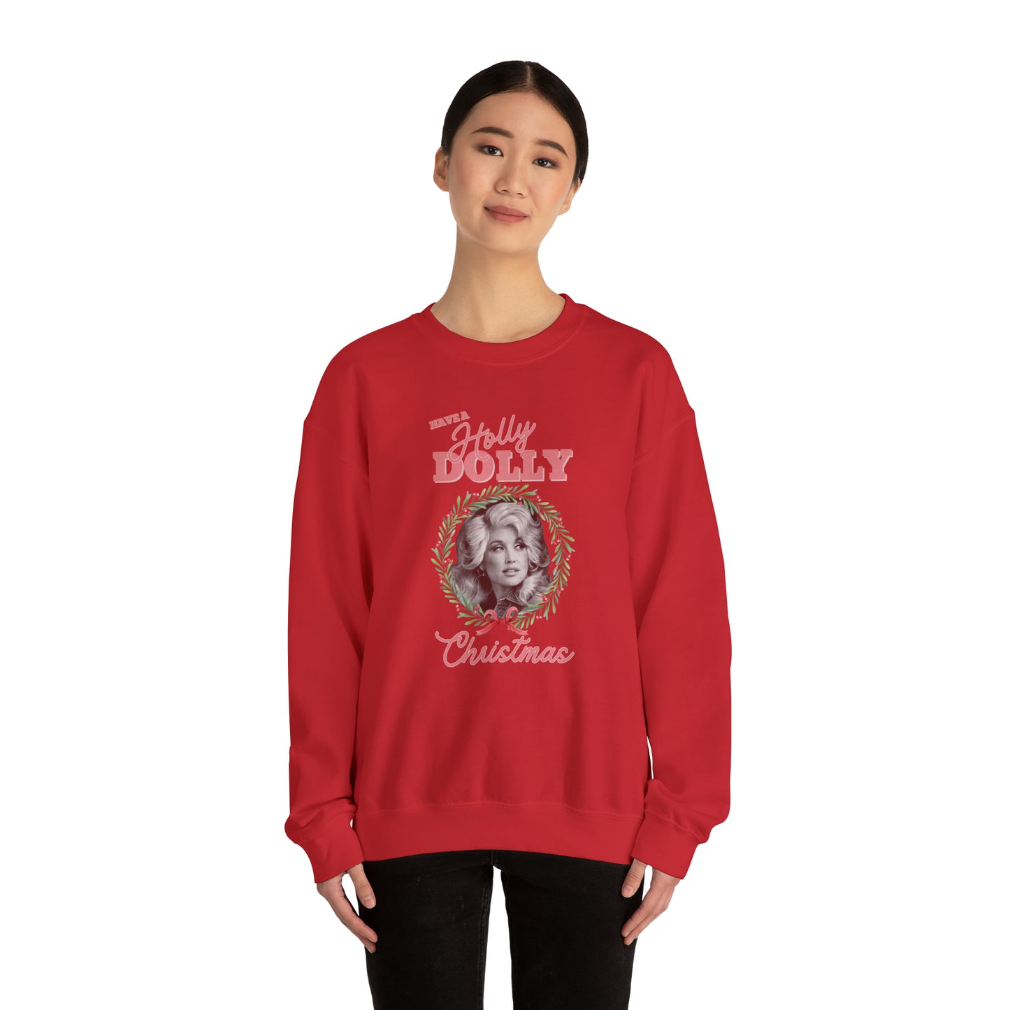 Adult Dolly Parton Sweatshirt, Have a Holly Dolly Christmas, Dolly Parton Shirt - Dolly Parton Inspired Holiday Apparel