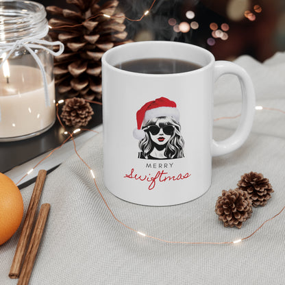 Merry Swiftmas Coffee Cup, Taylor Swift Coffee Cup, Swiftie Gift