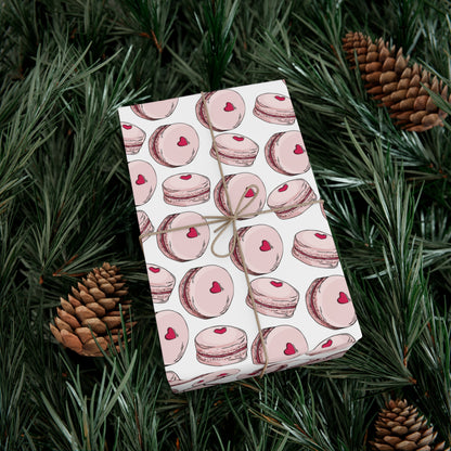 Valentine's Day Wrapping Paper, Macrons Wrapping Paper, Vday Gift, Valetine's Wrapping Paper