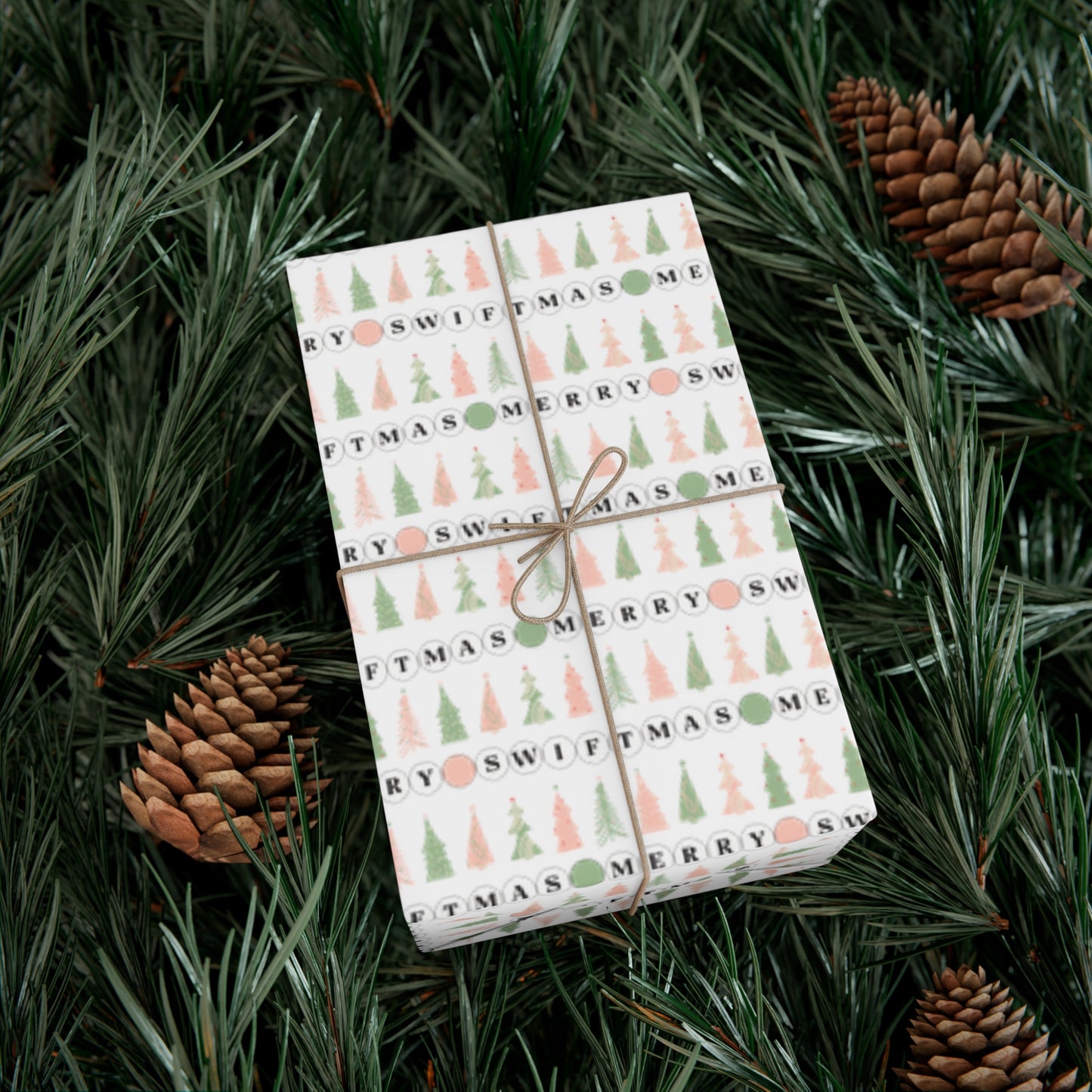 Taylor Swift "Merry Swiftmas" Christmas Wrapping Paper, Swiftie Eras Friendship Bracelet Wrapping Paper