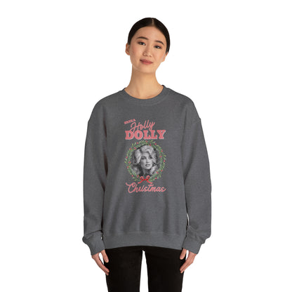 Adult Dolly Parton Sweatshirt, Have a Holly Dolly Christmas, Dolly Parton Shirt - Dolly Parton Inspired Holiday Apparel