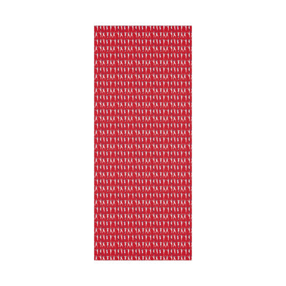 Boys in Blue Holiday Wrapping Paper, Baseball Wrapping Paper - Celebration Dance Edition, Red