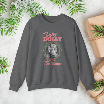 Adult Dolly Parton Sweatshirt, Have a Holly Dolly Christmas, Dolly Parton Shirt - Dolly Parton Inspired Holiday Apparel