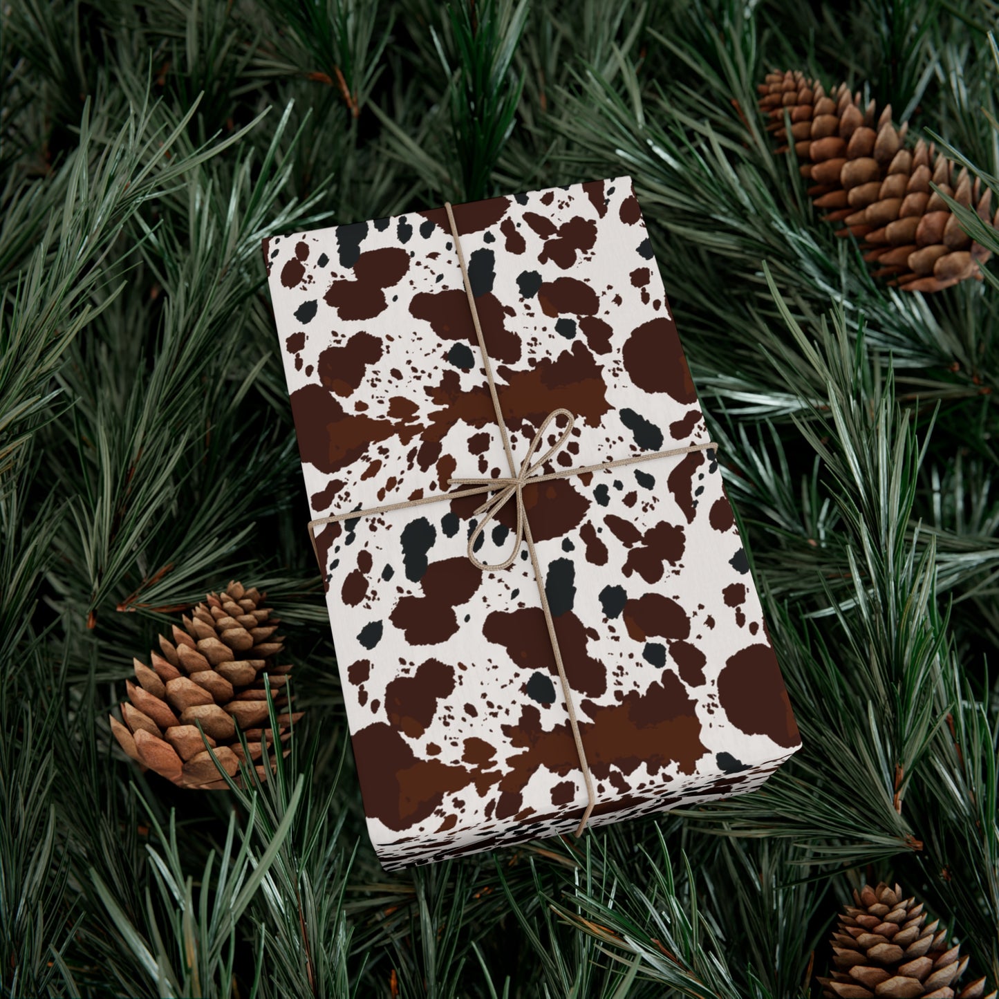 Cowboy Chic Wrapping Paper - Cowhide Design for Western-Style Gifts