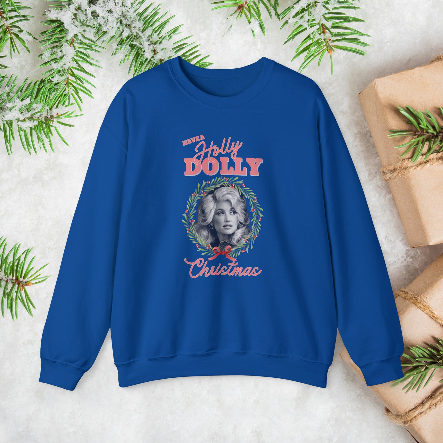 Adult Dolly Parton Sweatshirt, Have a Holly Dolly Christmas, Dolly Parton Shirt - Dolly Parton Inspired Holiday Apparel