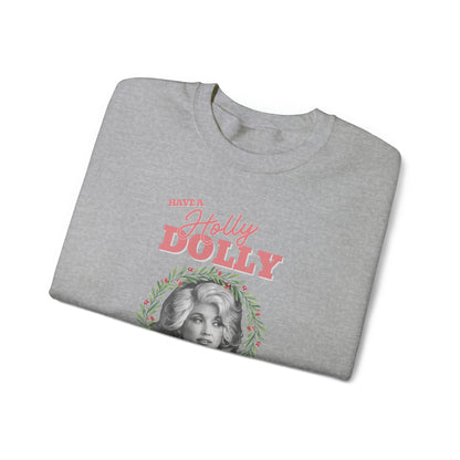 Adult Dolly Parton Sweatshirt, Have a Holly Dolly Christmas, Dolly Parton Shirt - Dolly Parton Inspired Holiday Apparel