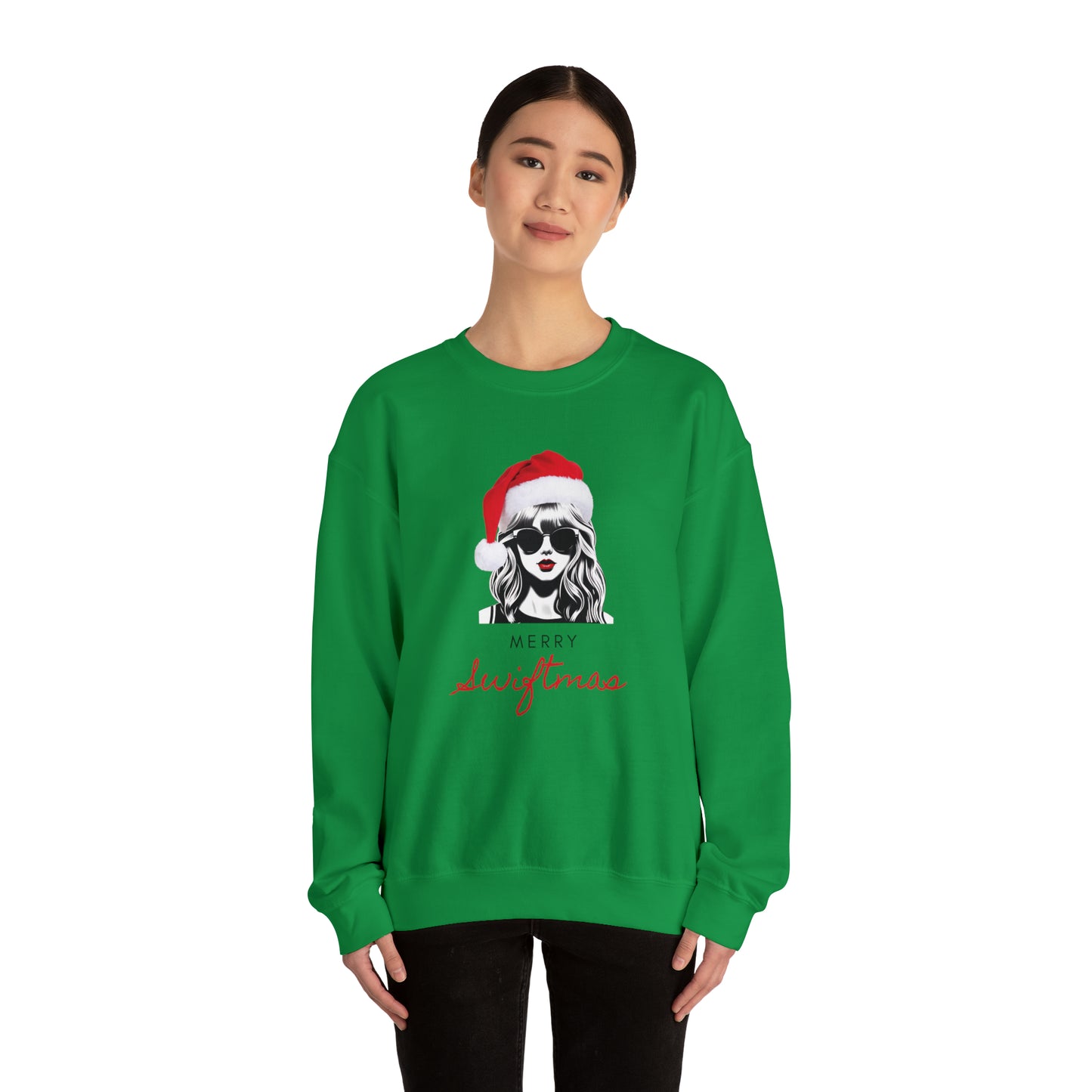 Adult Merry Swiftmas Adult Sweatshirt - Taylor Swift Inspired Holiday Apparel