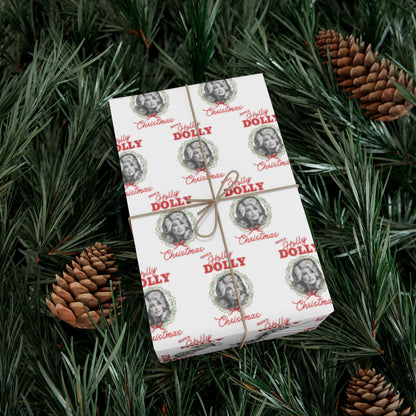 Dolly Parton Wrapping Paper "Have a Holly Dolly Christmas" Christmas Wrapping Paper, Dolly Parton Gift Wrap, Dolly Parton Gift