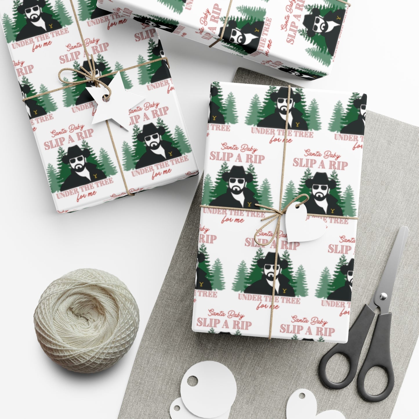 Rip Wheeler Yellowstone Christmas Wrapping Paper, Rip Yellowstone Holiday Gift Wrap, Rip Yellowstone Gift