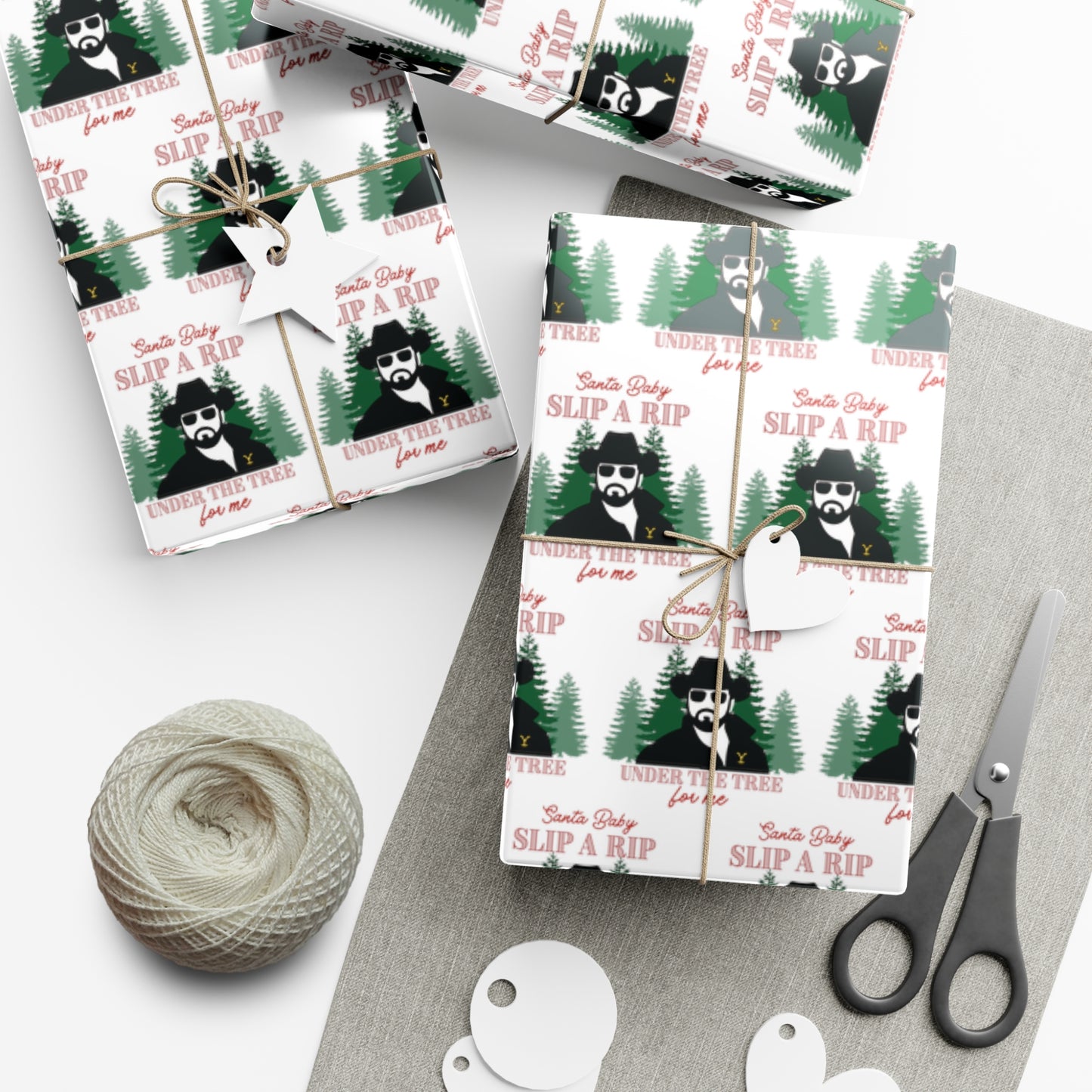 Rip Wheeler Yellowstone Christmas Wrapping Paper, Rip Yellowstone Holiday Gift Wrap, Rip Yellowstone Gift