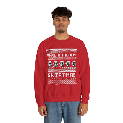 Adult Merry Swiftmas Fair Isle Ugly Christmas Sweater Sweatshirt - Taylor Swift Inspired Holiday Apparel