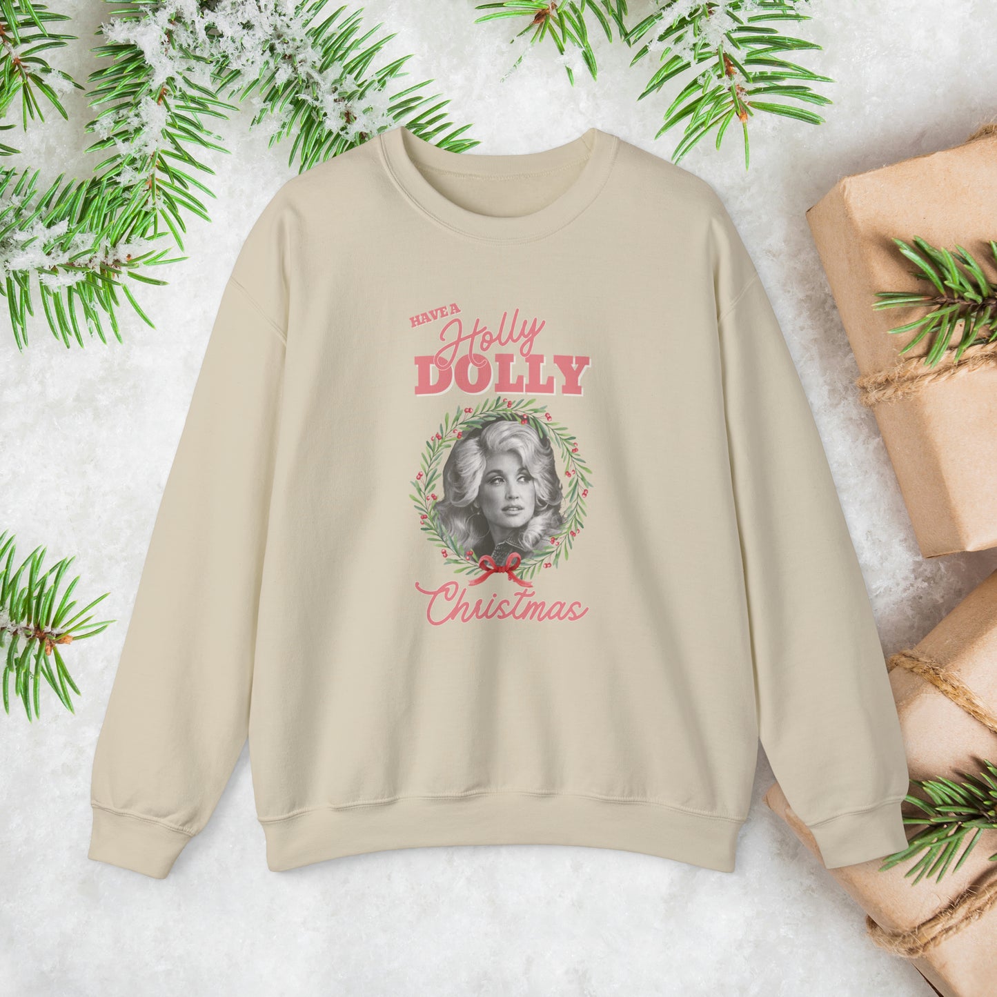 Adult Dolly Parton Sweatshirt, Have a Holly Dolly Christmas, Dolly Parton Shirt - Dolly Parton Inspired Holiday Apparel