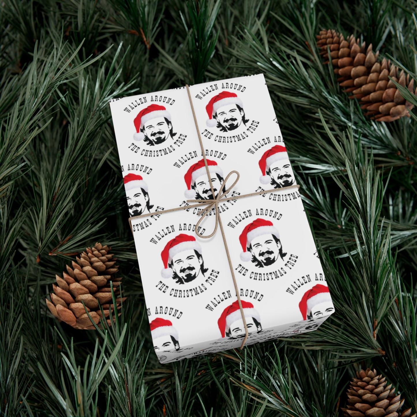 Morgan Wallen "Wallen Around The Christmas Tree" Christmas Wrapping Paper, Morgan Wallen Holiday Gift Wrap, Morgan Wallen Gift