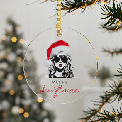 Merry Swiftmas Acrylic Ornament, Taylor Swift Ornament, Swiftie Gift, Taylor Swift Christmas Gift