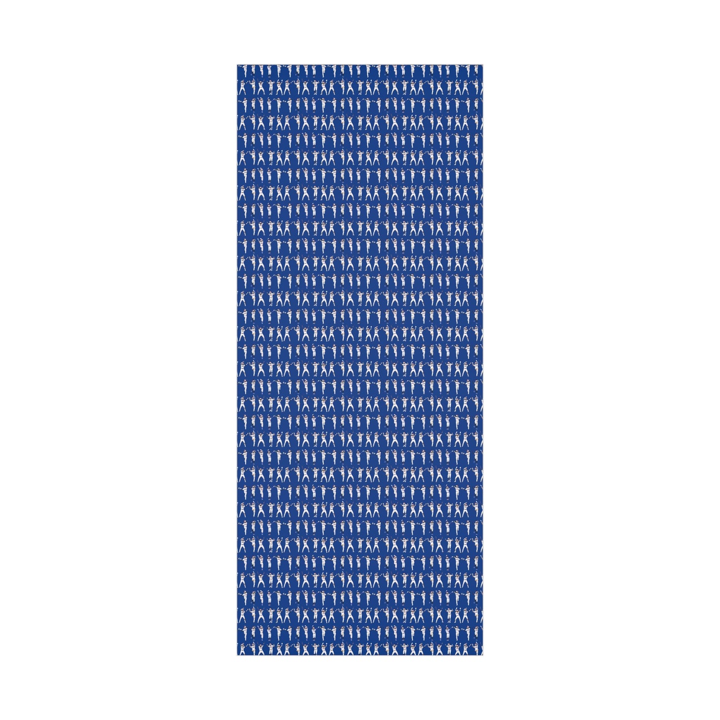 Boys in Blue Holiday Wrapping Paper, Baseball Wrapping Paper - Celebration Dance Edition, Dodger Blue